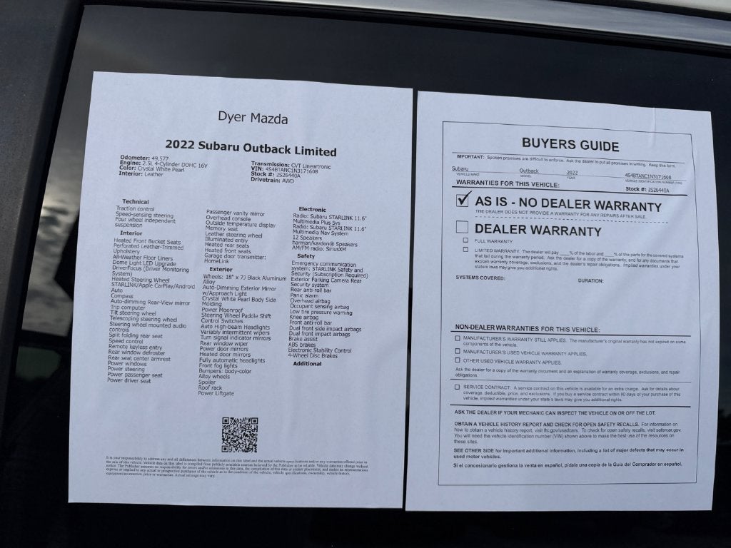 2022 Subaru Outback Limited