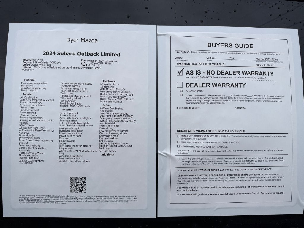 2024 Subaru Outback Limited